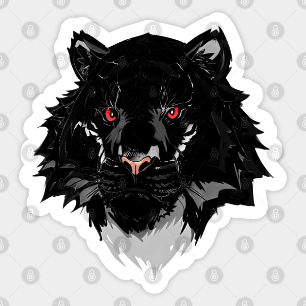 Red-Eyes Black Tiger Sticker by SDAIUser